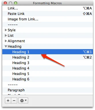 Formatting Macros