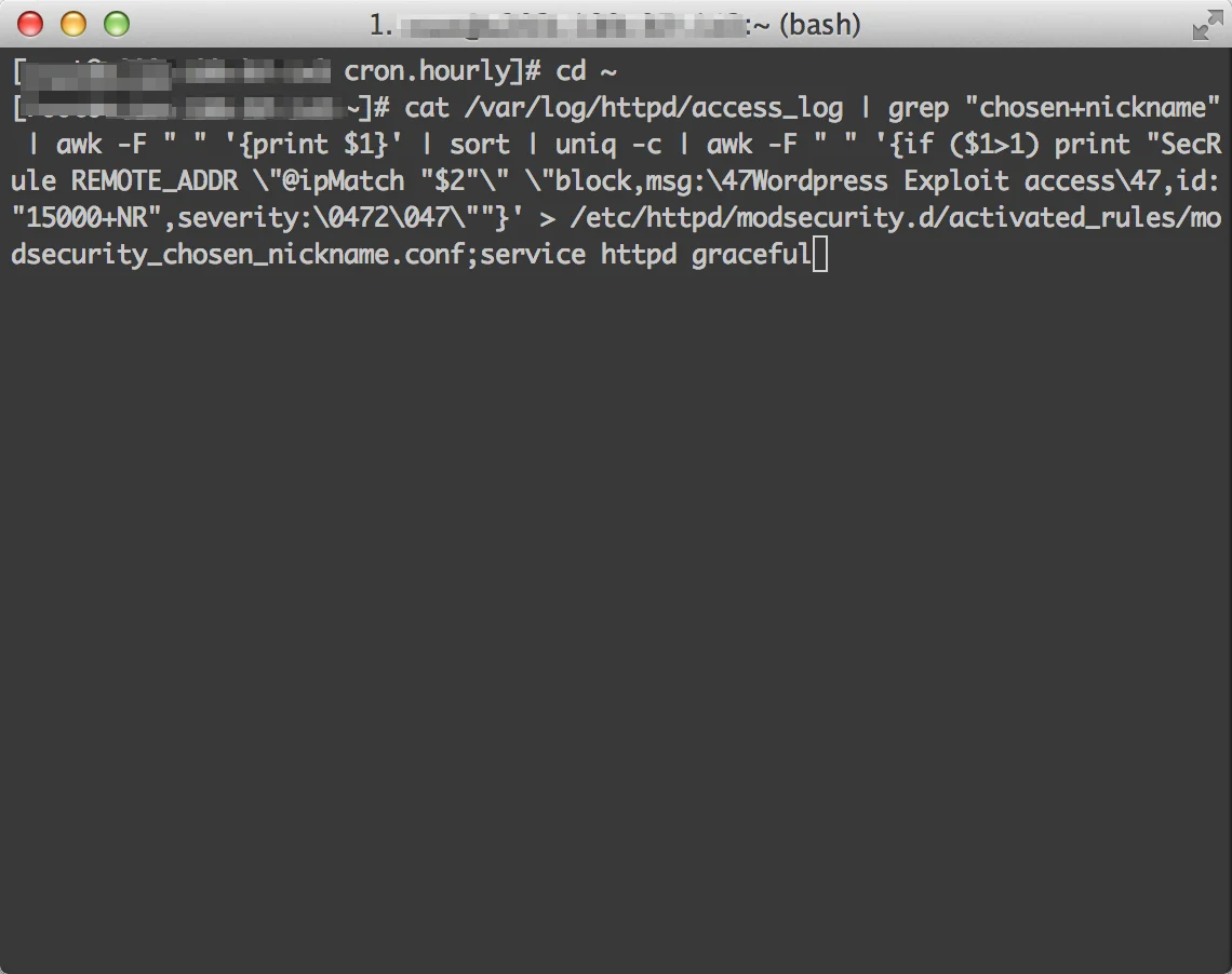 自動でmod_securityのルール作って不正アクセスを防ぐようにしてみた